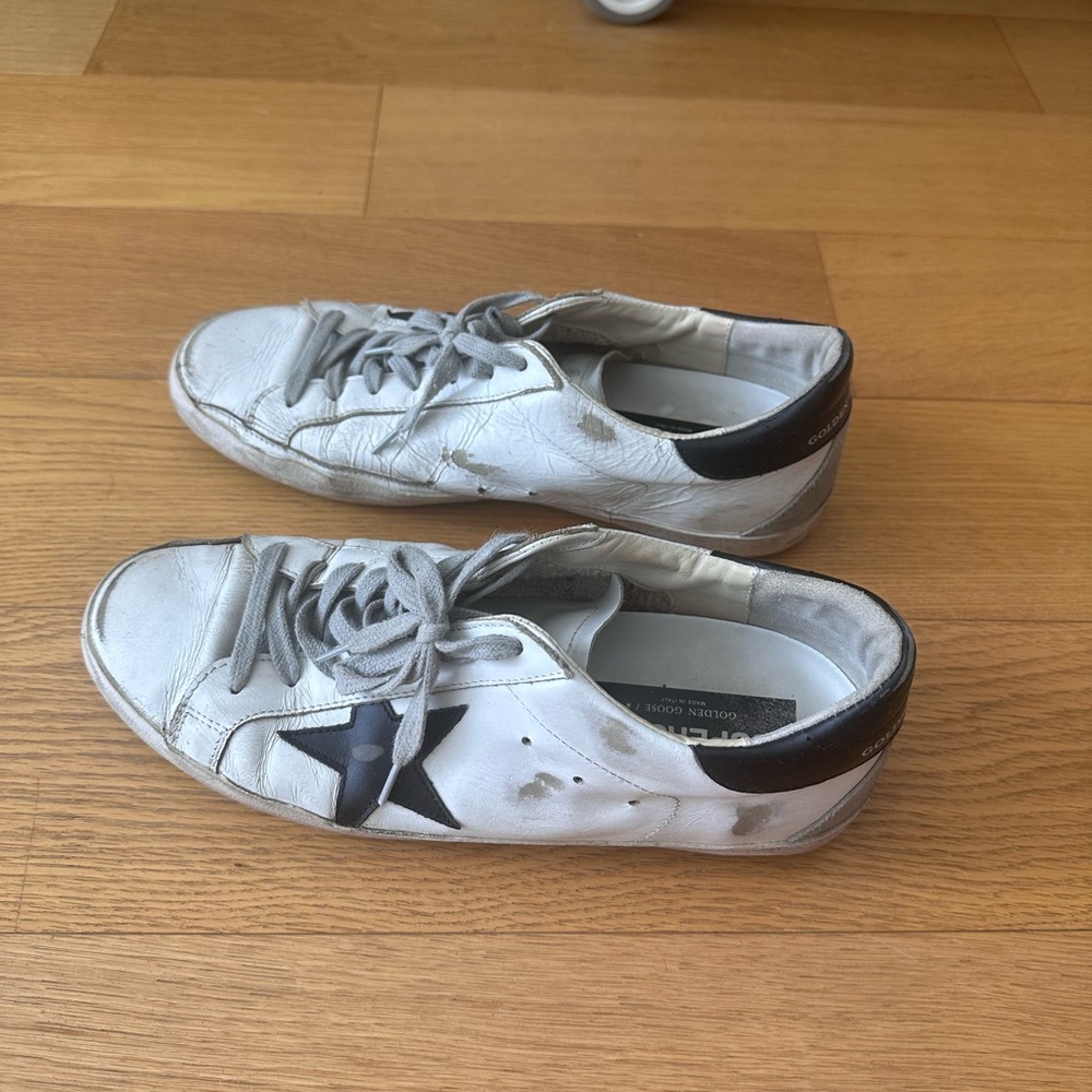 Black and White Golden Goose Sneakers